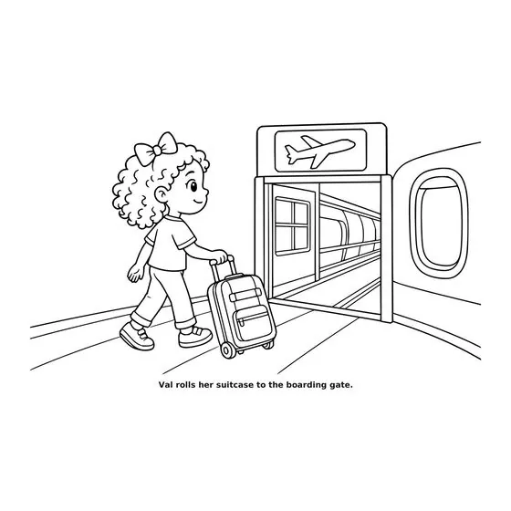 Sample interior page 1 from Maple Street: Airport Day — bold black outline art on white