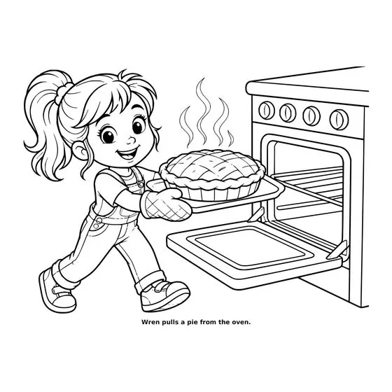 Sample interior page 3 from Maple Street: Bakery Day — bold black outline art on white