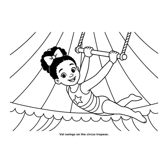 Sample interior page 1 from Maple Street: Circus Day — bold black outline art on white