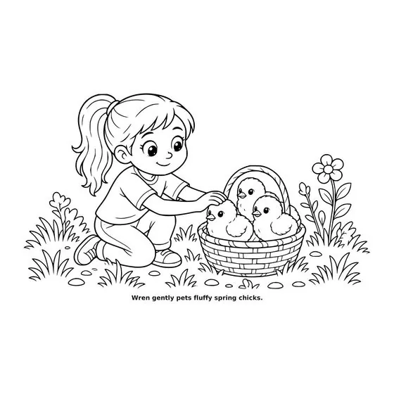 Sample interior page 3 from Maple Street: Easter Day — bold black outline art on white