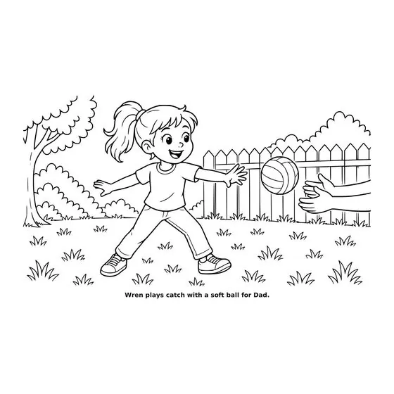 Sample interior page 3 from Maple Street: Father’s Day — bold black outline art on white
