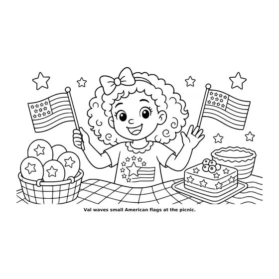 Sample interior page 1 from Maple Street: Fourth of July — bold black outline art on white