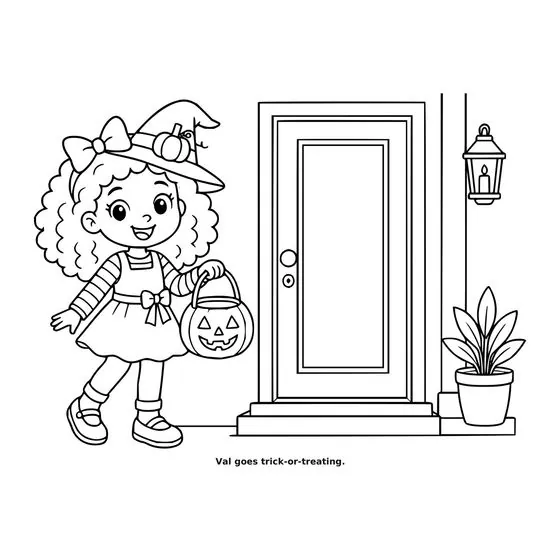 Sample interior page 1 from Maple Street: Halloween Day — bold black outline art on white