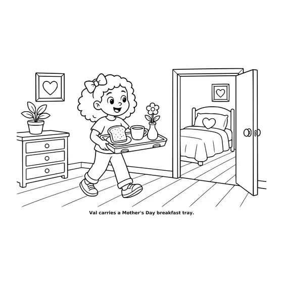Sample interior page 1 from Maple Street: Mother’s Day — bold black outline art on white