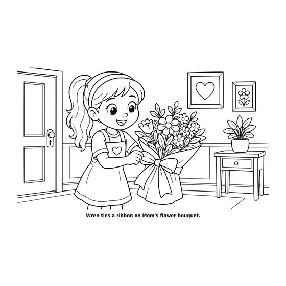 Sample interior page 3 from Maple Street: Mother’s Day — bold black outline art on white