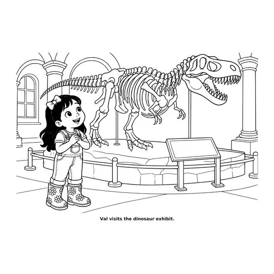 Sample interior page 1 from Maple Street: Museum Day — bold black outline art on white