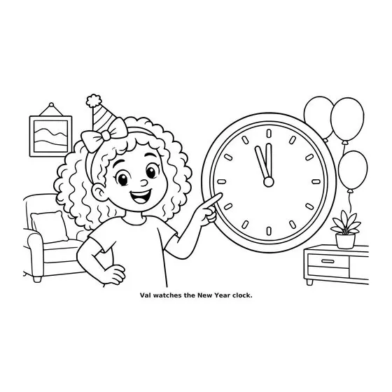 Sample interior page 1 from Maple Street: New Year’s Day — bold black outline art on white