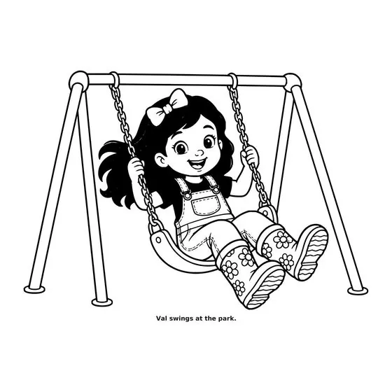 Sample interior page 1 from Maple Street: Park Day — bold black outline art on white