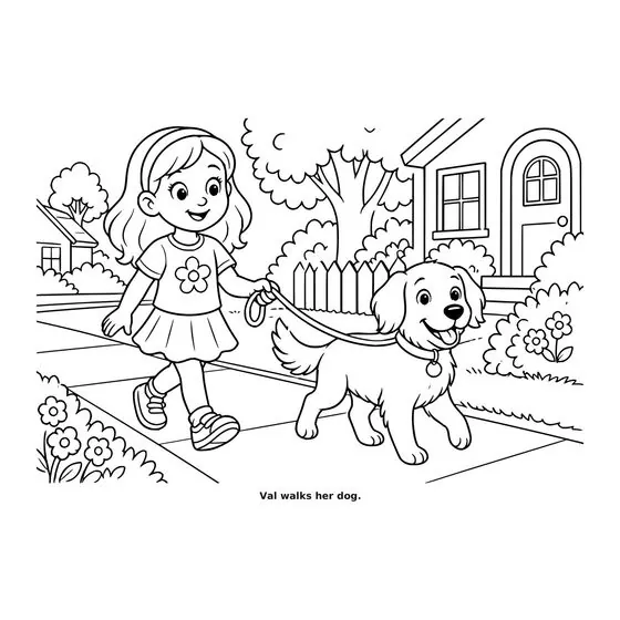 Sample interior page 1 from Maple Street: Pet Day — bold black outline art on white