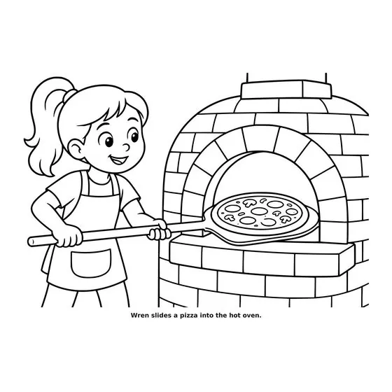 Sample interior page 3 from Maple Street: Pizza Day — bold black outline art on white