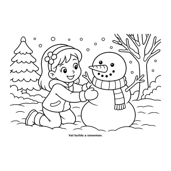 Sample interior page 1 from Maple Street: Snow Day — bold black outline art on white