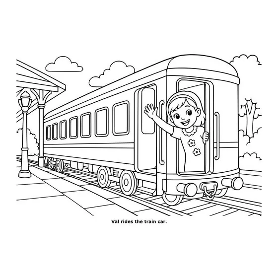 Sample interior page 1 from Maple Street: Train Day — bold black outline art on white