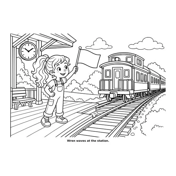 Sample interior page 3 from Maple Street: Train Day — bold black outline art on white