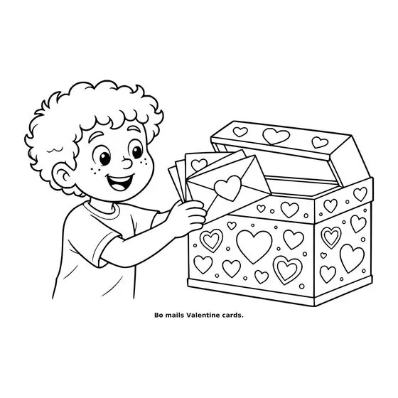 Sample interior page 2 from Maple Street: Valentine’s Day — bold black outline art on white